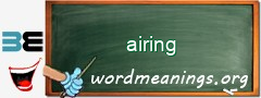 WordMeaning blackboard for airing